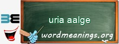 WordMeaning blackboard for uria aalge